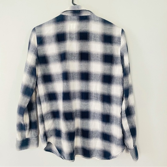 Zara plaid button up shirt top rodeo county western - Picture 3 of 4